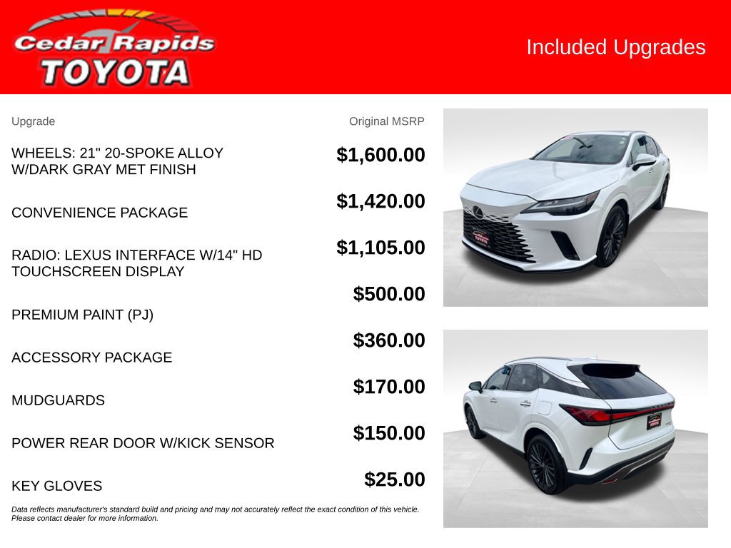 Used 2025 Lexus RX 350 Premium w/ Convenience Package AWD/4WD image 6