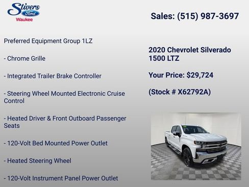 Used 2020 Chevrolet Silverado 1500 LTZ w/ LTZ Plus Package AWD/4WD image 28