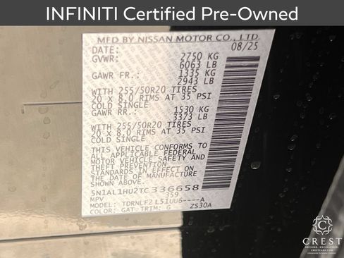 Certified 2026 INFINITI QX60 Autograph w/ Dark Cargo Package AWD/4WD image 33