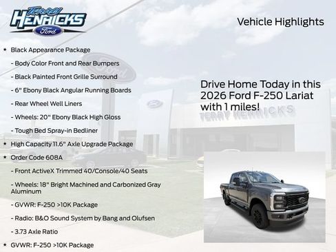 New 2026 Ford F250 Lariat w/ Black Appearance Package AWD/4WD image 4