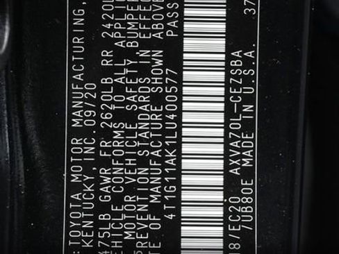 Used 2020 Toyota Camry SE FWD image 43