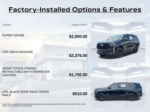 Used 2022 Cadillac Escalade Sport Platinum w/ LPO, ONYX Package AWD/4WD image 3