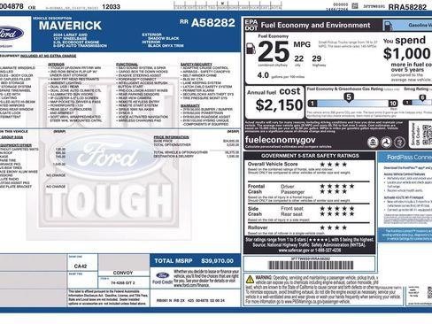 Used 2024 Ford Maverick Lariat w/ Black Appearance Package image 41