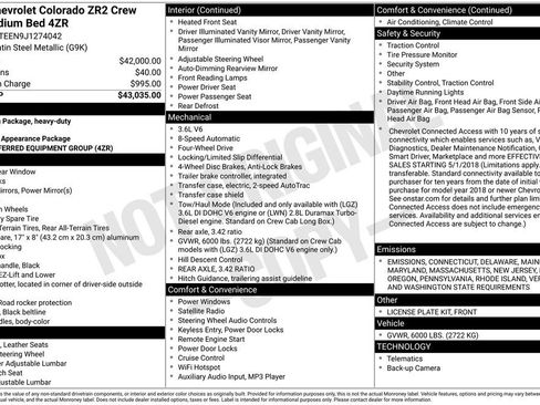 Certified 2018 Chevrolet Colorado ZR2 image 11