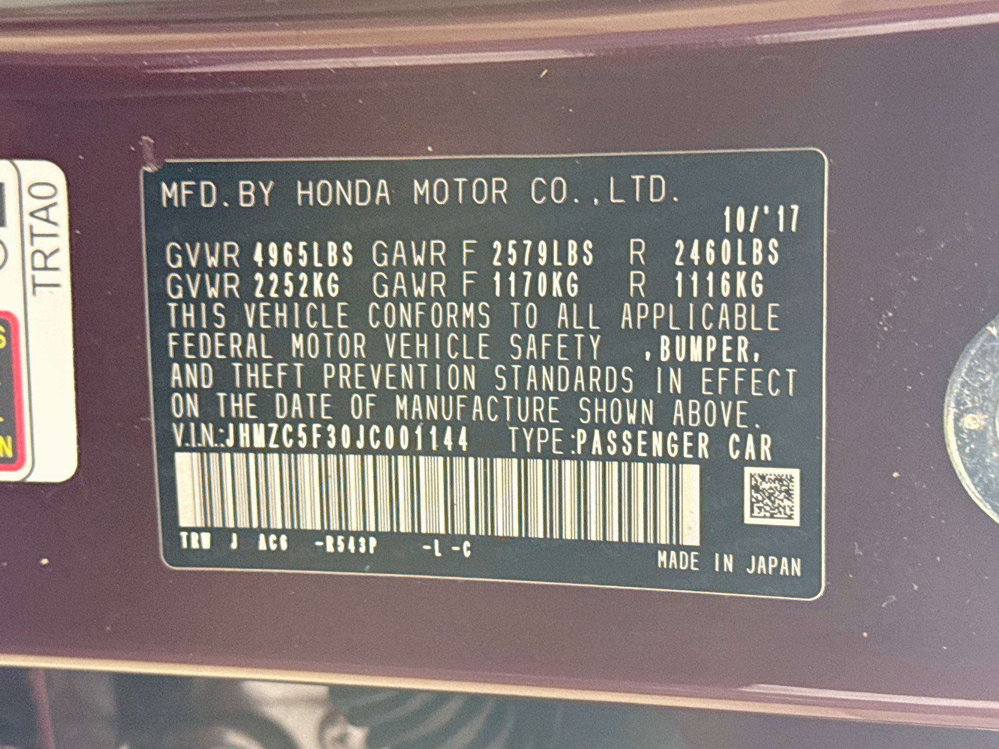 Used 2018 Honda Clarity Touring image 29