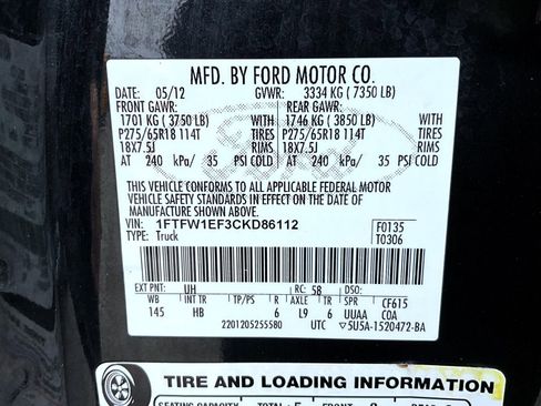 Used 2012 Ford F150 Lariat w/ Lariat Chrome Pkg image 25