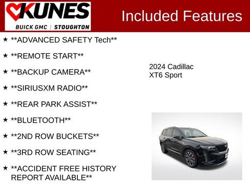 Used 2024 Cadillac XT6 Sport w/ Technology Package image 2