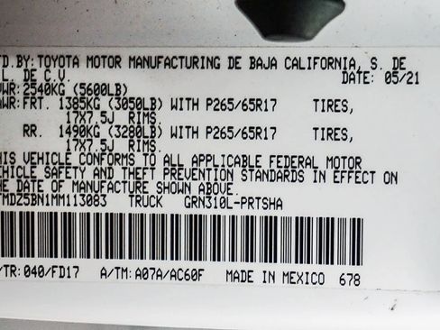 Certified 2021 Toyota Tacoma TRD Sport w/ Technology Package image 43