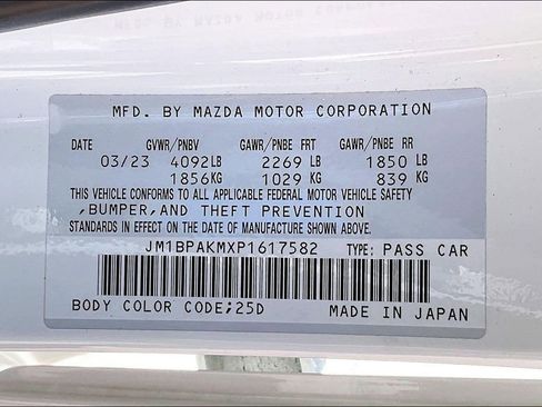 Certified 2023 MAZDA MAZDA3 s FWD image 16