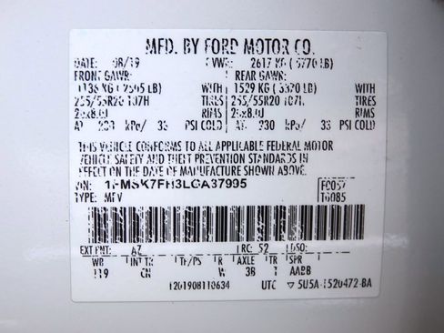 Used 2020 Ford Explorer Limited w/ Class III Trailer Tow Package RWD image 43