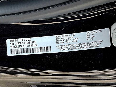 New 2025 Dodge Charger R/T w/ Quick Order Package 25M R/T image 19