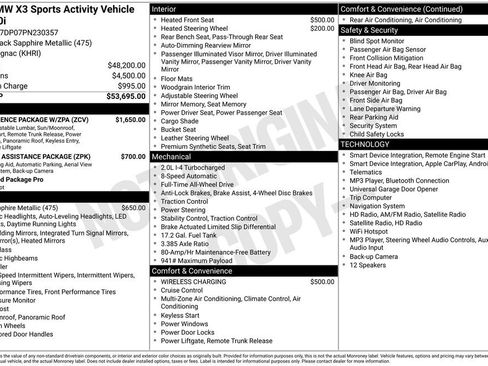 Used 2023 BMW X3 xDrive30i w/ Convenience Package w/ZPA AWD/4WD image 6