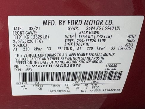 Used 2021 Ford Explorer Limited w/ Equipment Group 301A image 45