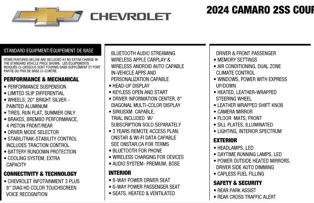Used 2024 Chevrolet Camaro SS RWD image 3