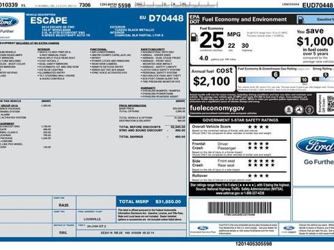 Used 2014 Ford Escape SE w/ SE Chrome Package FWD image 2