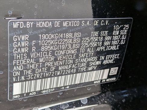 New 2026 Honda HR-V EX-L image 16