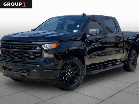 Used 2024 Chevrolet Silverado 1500 Custom w/ Turbomax Blackout Package AWD/4WD image 1
