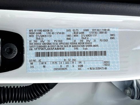 New 2025 Ford F150 Platinum w/ Equipment Group 702A High image 13