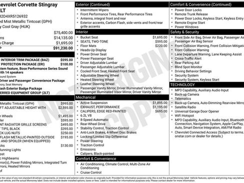 Used 2024 Chevrolet Corvette Stingray Preferred Cpe w/ Stealth Interior Trim Package RWD image 3