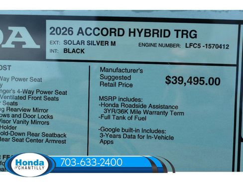 New 2026 Honda Accord Hybrid Touring image 38