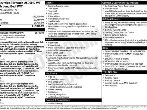 Used 2022 Chevrolet Silverado 2500 W/T w/ WT Convenience Package RWD image 37