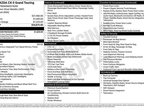 Used 2021 MAZDA CX-5 Grand Touring w/ GT Premium Package image 6