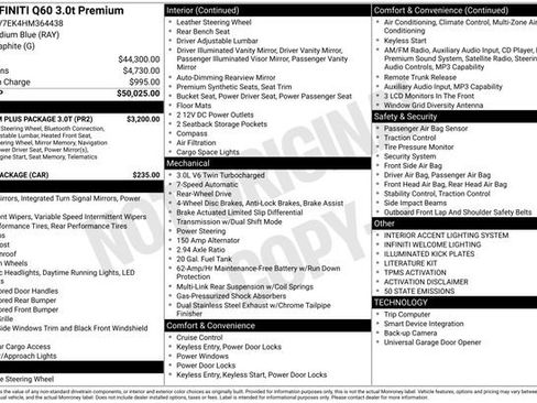 Used 2017 INFINITI Q60 w/ Premium Plus Package 3.0T image 5