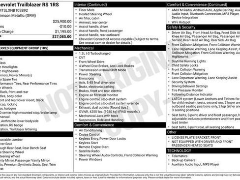 Used 2022 Chevrolet TrailBlazer RS image 11