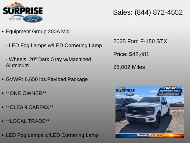 Used 2025 Ford F150 STX w/ Equipment Group 200A AWD/4WD image 6