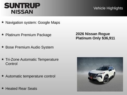 Used 2026 Nissan Rogue Platinum w/ Platinum Premium Package AWD/4WD image 8