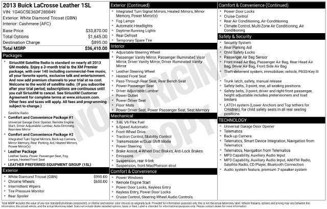 Used 2013 Buick LaCrosse Leather FWD image 5