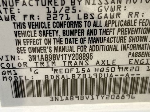 New 2026 Nissan Sentra S w/ S Cold Weather Package image 17