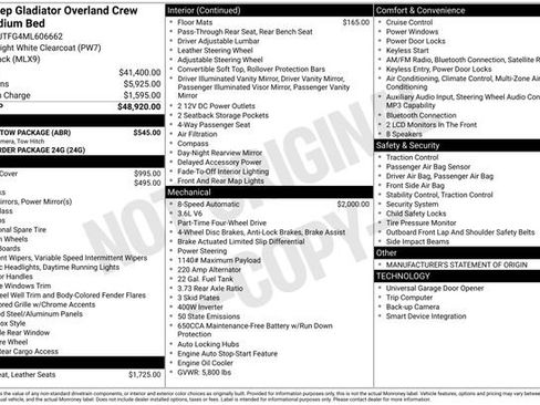 Used 2021 Jeep Gladiator Overland w/ Trailer Tow Package AWD/4WD image 32