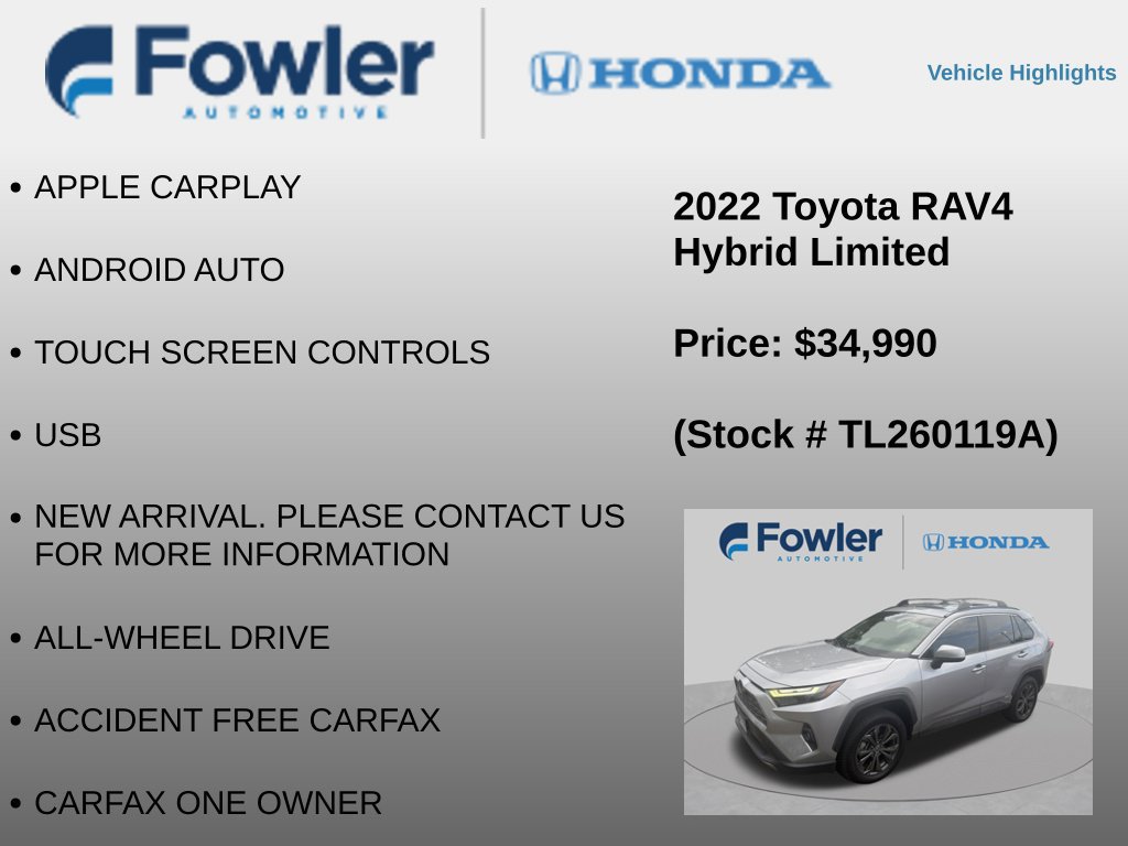 Used 2022 Toyota RAV4 Limited w/ Limited Grade Weather Package AWD/4WD image 12