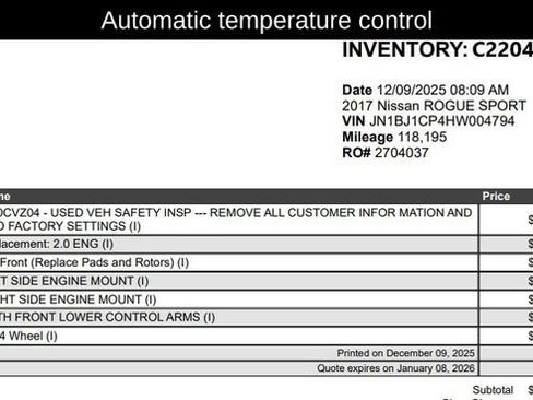 Used 2017 Nissan Rogue Sport SV image 9