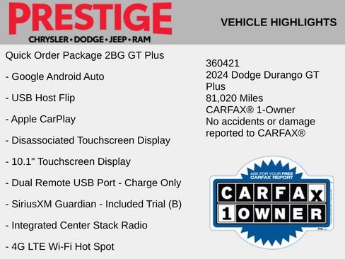 Used 2024 Dodge Durango GT RWD image 8