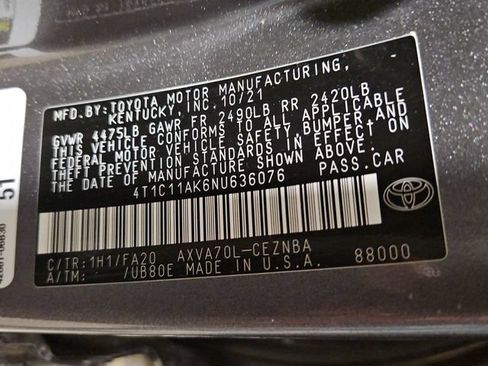 Used 2022 Toyota Camry LE FWD image 36