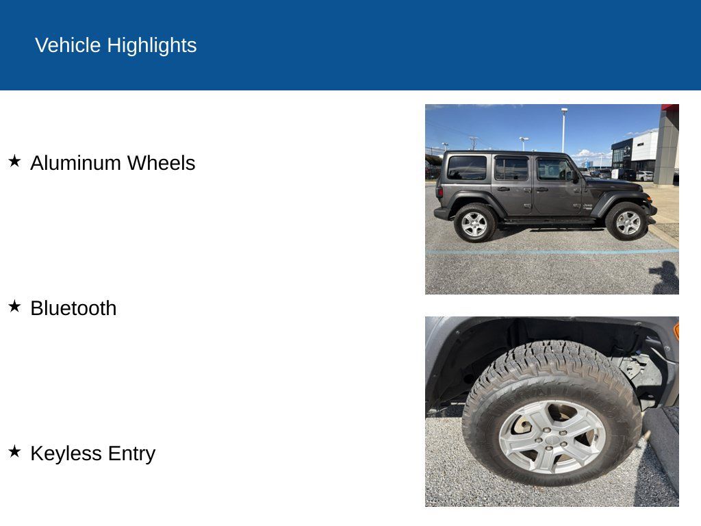 Used 2019 Jeep Wrangler Unlimited Sport S AWD/4WD image 2