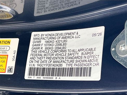 New 2026 Honda Accord LX image 27
