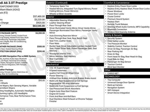 Used 2016 Audi A6 3.0T Prestige w/ Prestige Package image 3