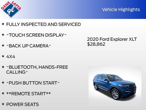 Certified 2020 Ford Explorer XLT w/ Equipment Group 202A AWD/4WD image 32