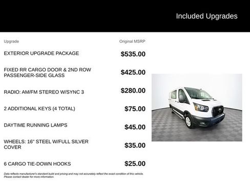 Certified 2025 Ford Transit 250 Low Roof w/ Exterior Upgrade Package RWD image 6