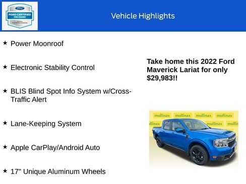Used 2022 Ford Maverick Lariat w/ Equipment Group 500A Standard AWD/4WD image 19