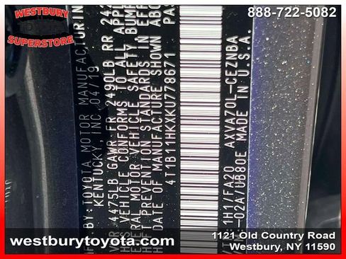 Used 2019 Toyota Camry LE FWD image 21