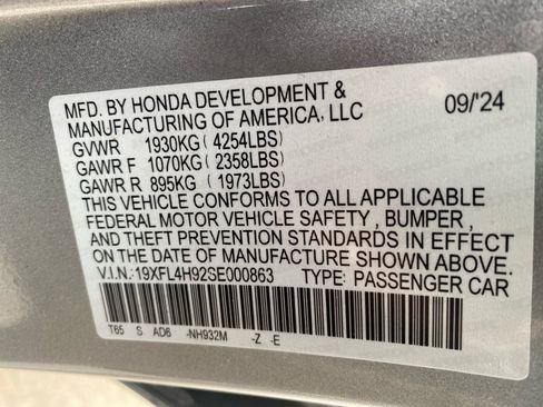 Certified 2025 Honda Civic Sport Touring image 39