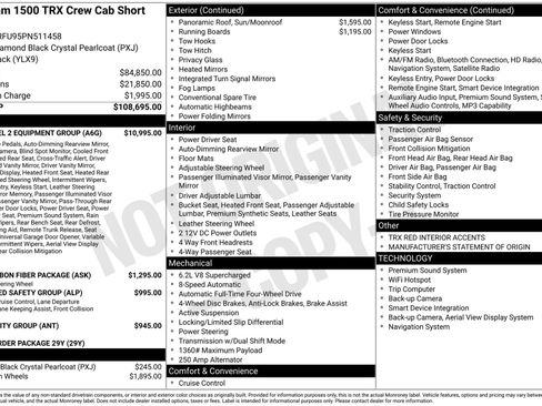 Used 2023 RAM 1500 TRX w/ TRX Level 2 Equipment Group AWD/4WD image 41