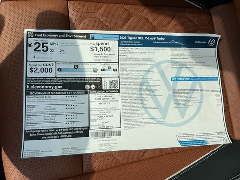 New 2026 Volkswagen Tiguan SEL R-Line AWD/4WD image 33