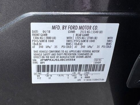 Certified 2018 Ford Edge SEL w/ Equipment Group 201A AWD/4WD image 47
