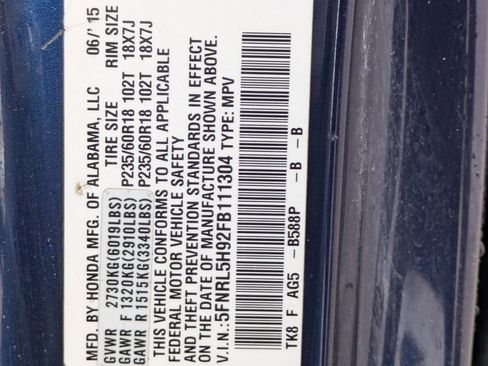 Used 2015 Honda Odyssey Touring image 38