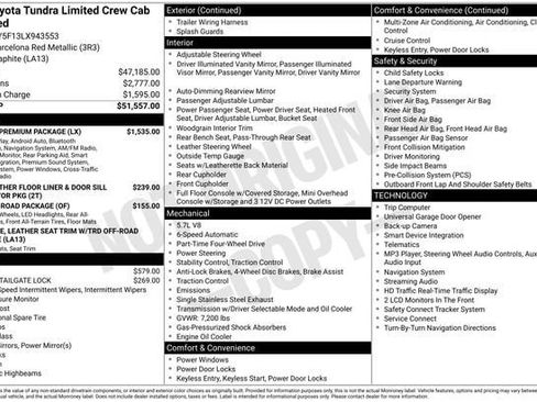 Certified 2020 Toyota Tundra Limited w/ Limited Premium Package AWD/4WD image 35